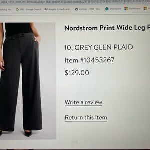 Wide leg work pants
